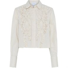 LA ROUGE SKJORTE, CANDY CROPPED SHIRT, SAND STRIPE